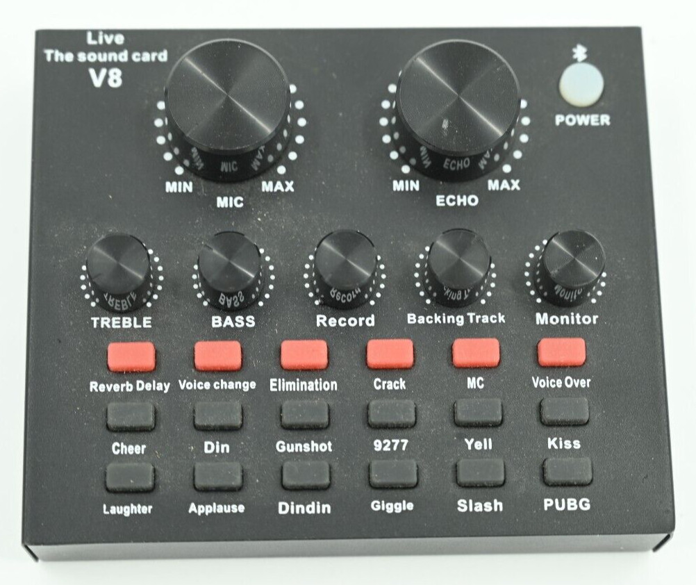 REMALL V8 Live the Sound Card USB V8 Live External Sound Mixer Board