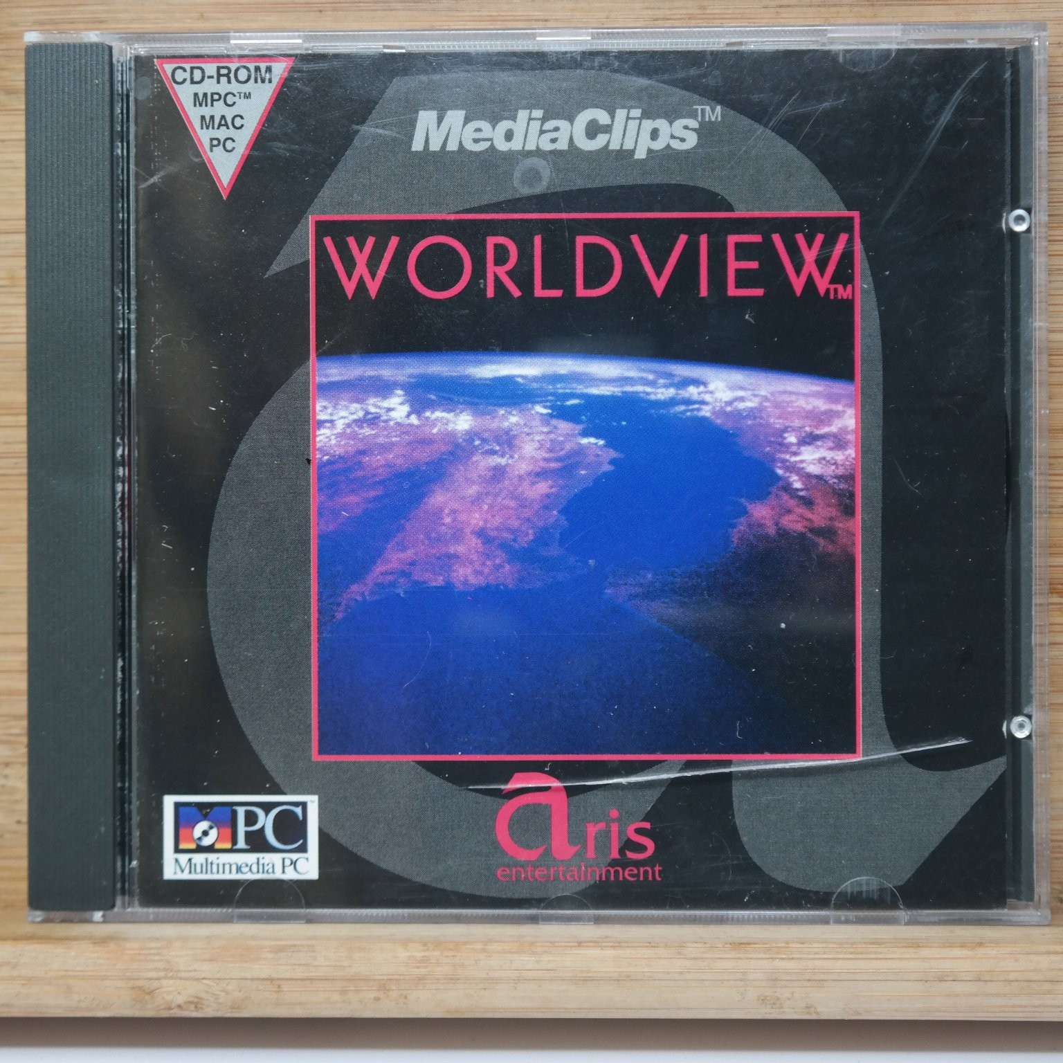 MediaClips WorldView Cd-rom Software Mac PC MPC Image Video Audio Clips Vintage