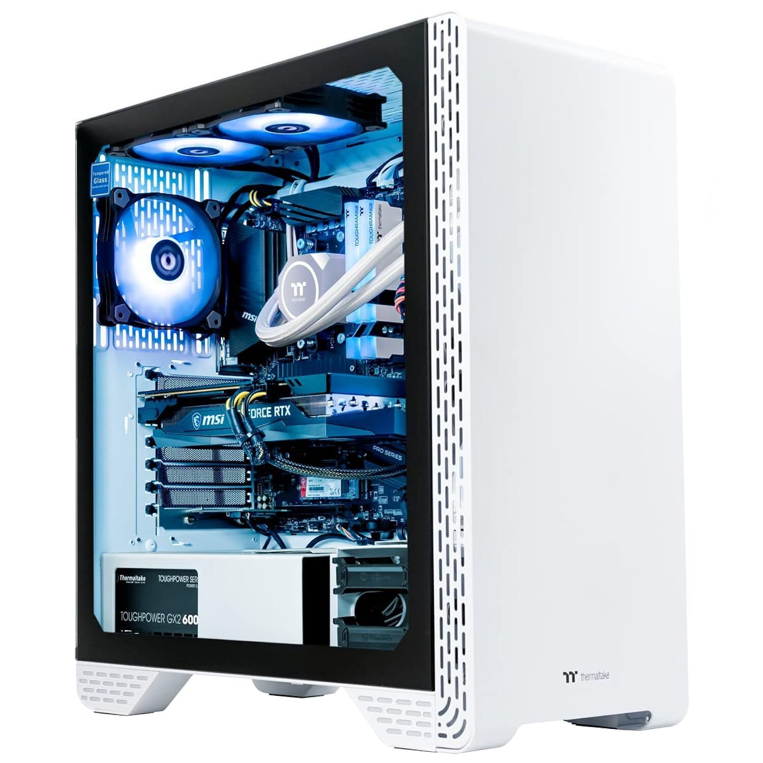 Thermaltake Glacier 360 Liquid-Cooled PC (AMD Ryzen 5 5600X, RTX 3060, 16GB 36