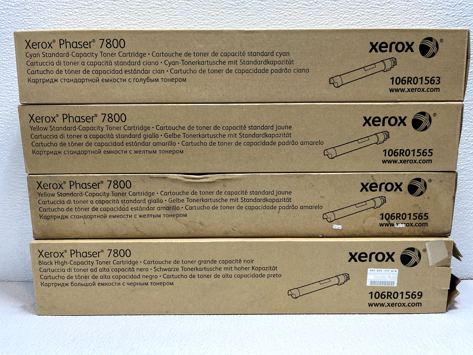 Lot of 4 EMPTY EMPTY EMPTY Xerox 7800 Toner Cartridges