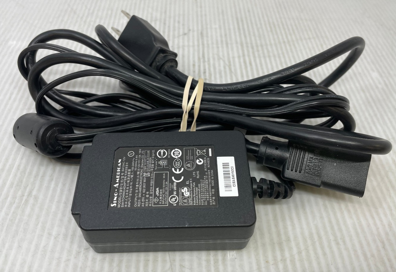 SonicWall Sino-American Switching Power Adapter SA124C-12V 12V-1.5A 18W 2 pin