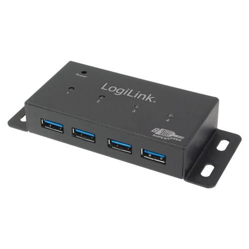 LogiLink UA0149 USB 3.0 Hub 4-Port Metal incl. Power Supply 2.0 incl PowerA ~E~