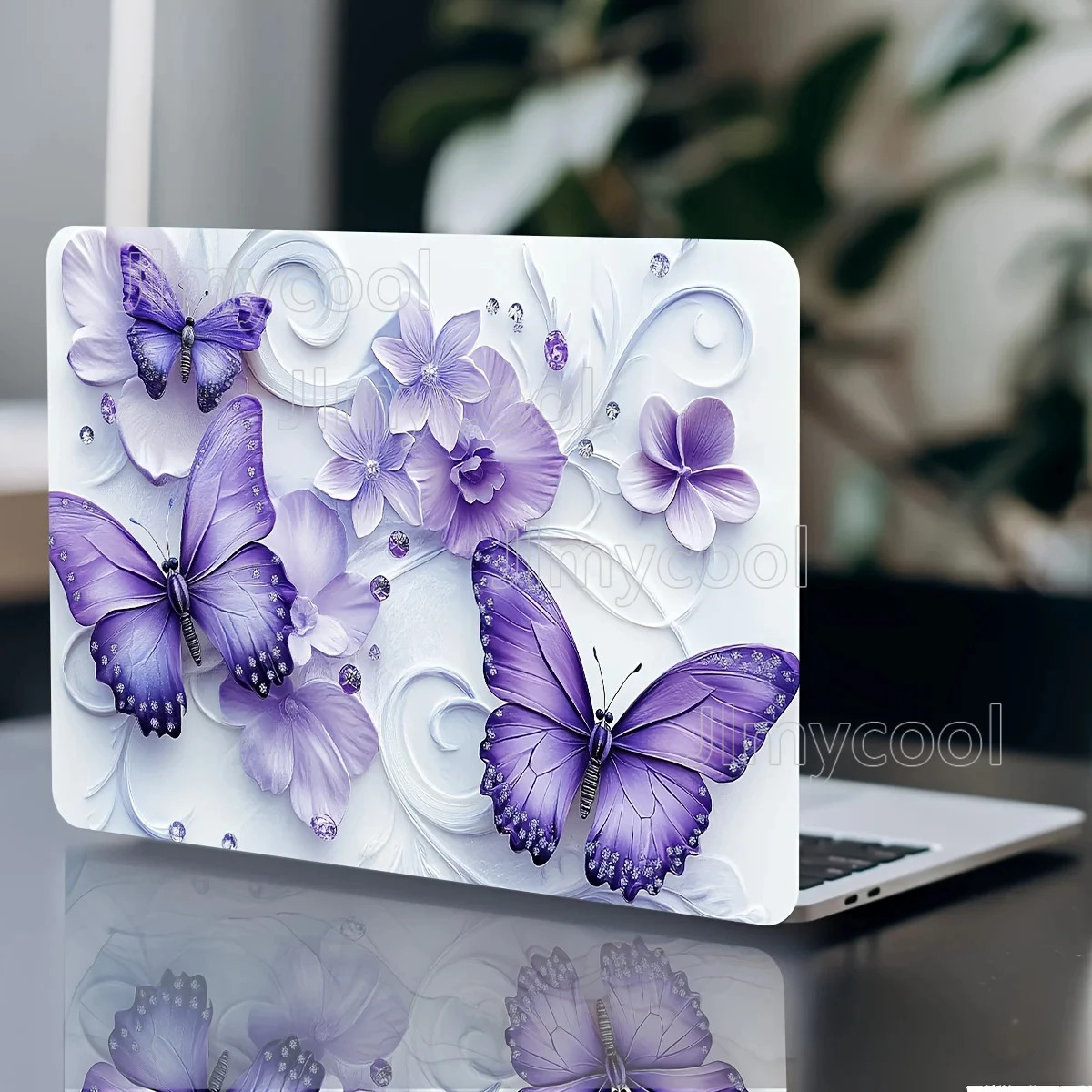 2 Set of Butterfly Flower Notebook Sticker Protective Covers for Laptops Helmets