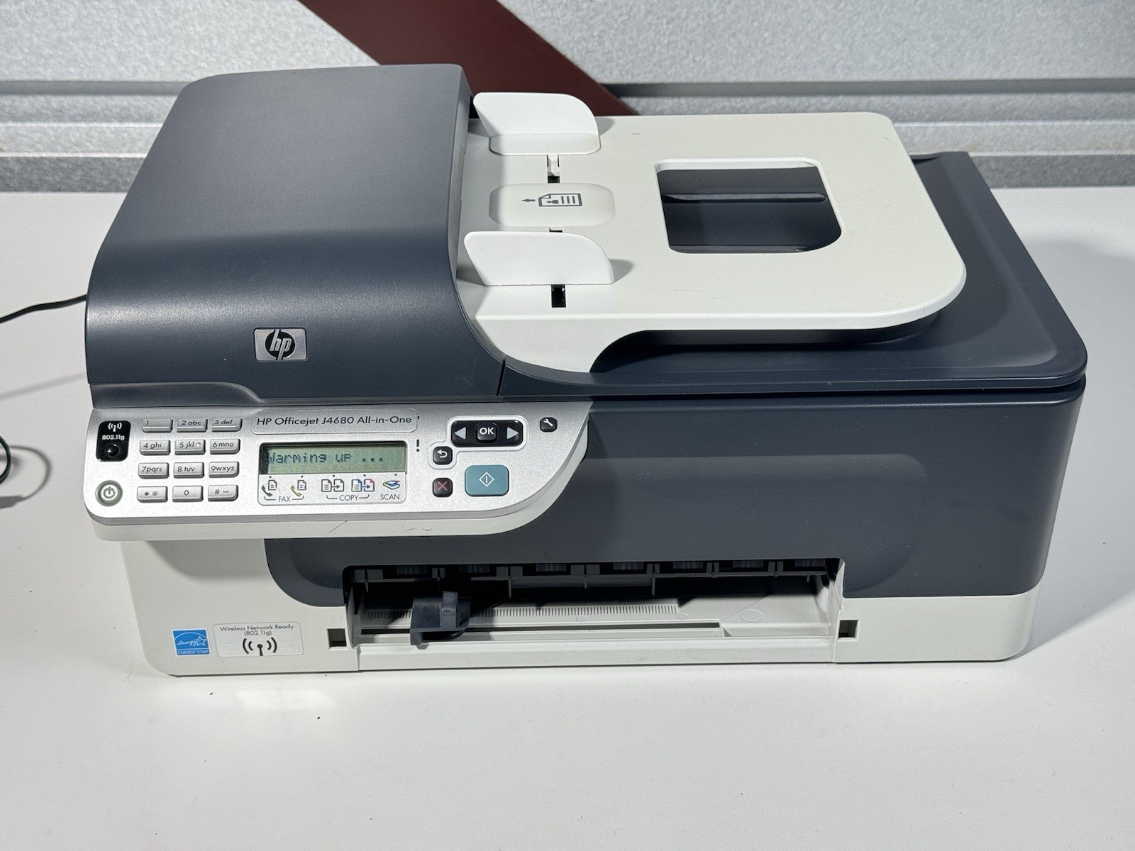 HP Officejet J4580 All-in-One Inkjet Print Copy Scan Fax With Power Cord
