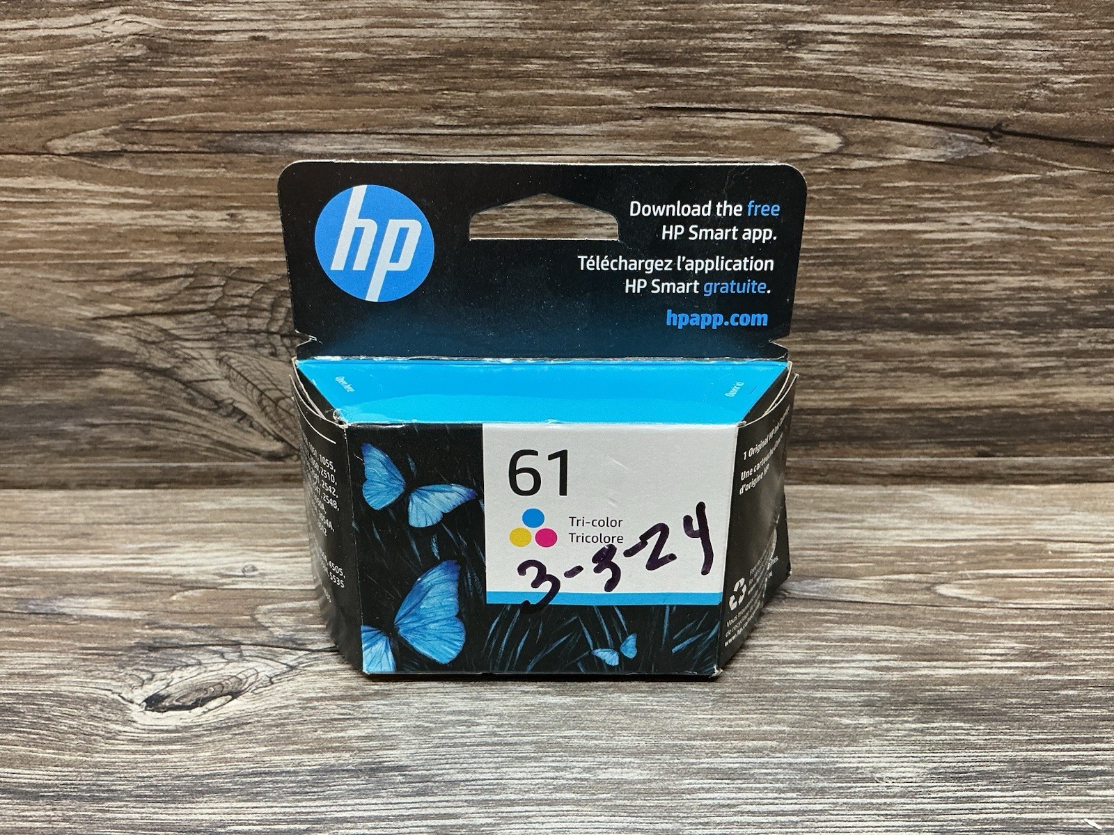 Genuine HP 61 Tri-Color Ink Cartridge CH562WN Factory Sealed Exp 09/2025