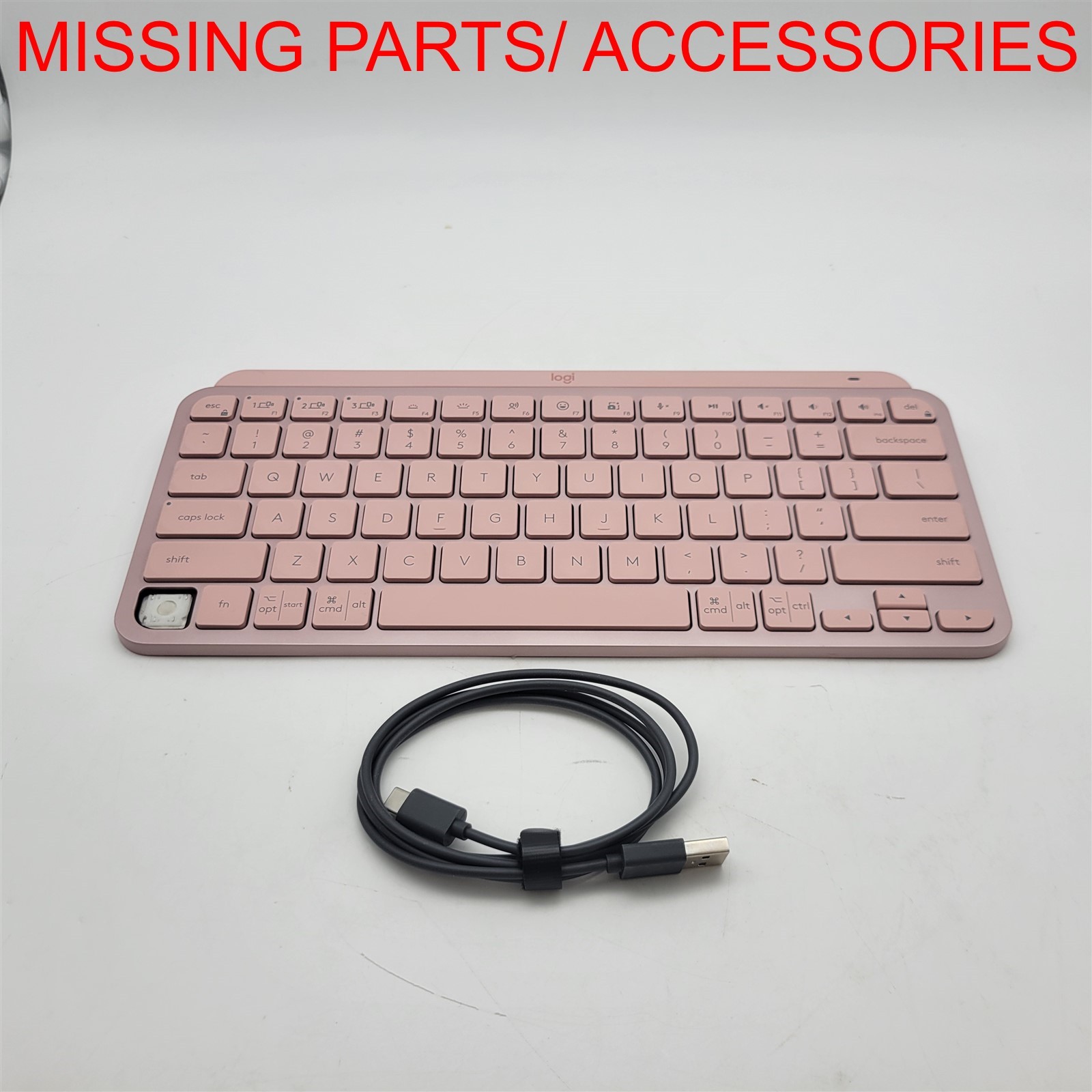 Logitech MX Keys Mini Wireless Illuminated Keyboard, Compact - Rose *READ*
