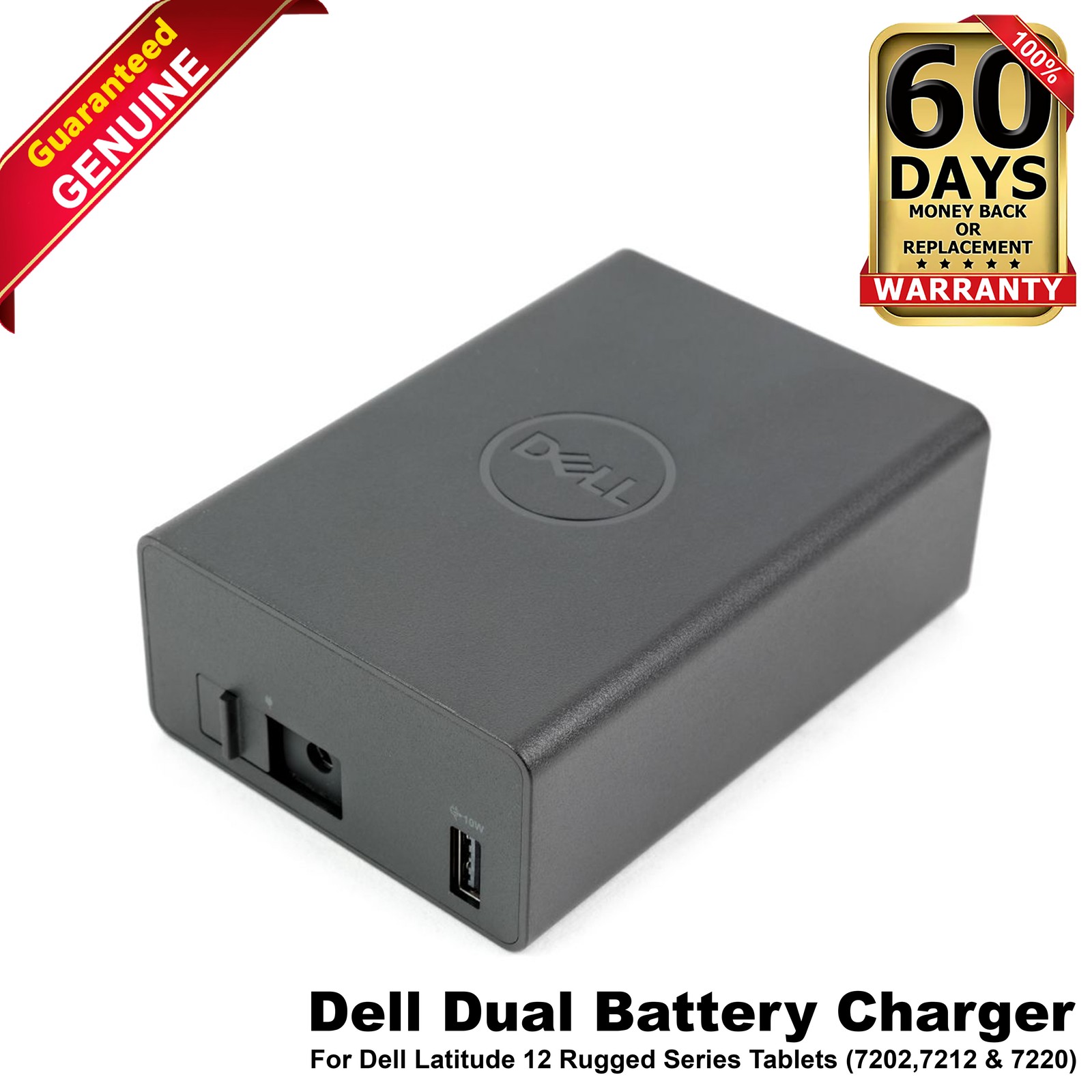 Dell Latitude 7202 7212 7220 Rugged Tablet Dual Battery Charger CHRG01M17 F8JP1