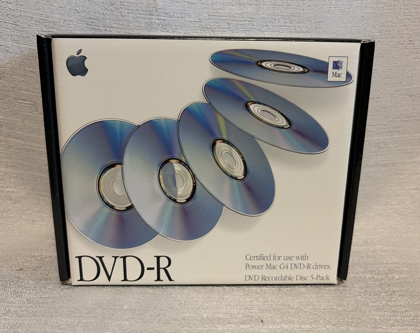 NEW Apple DVD-R Media 4.7GB Recordable  (5-Pack) DVD’s, Manufactured Sealed