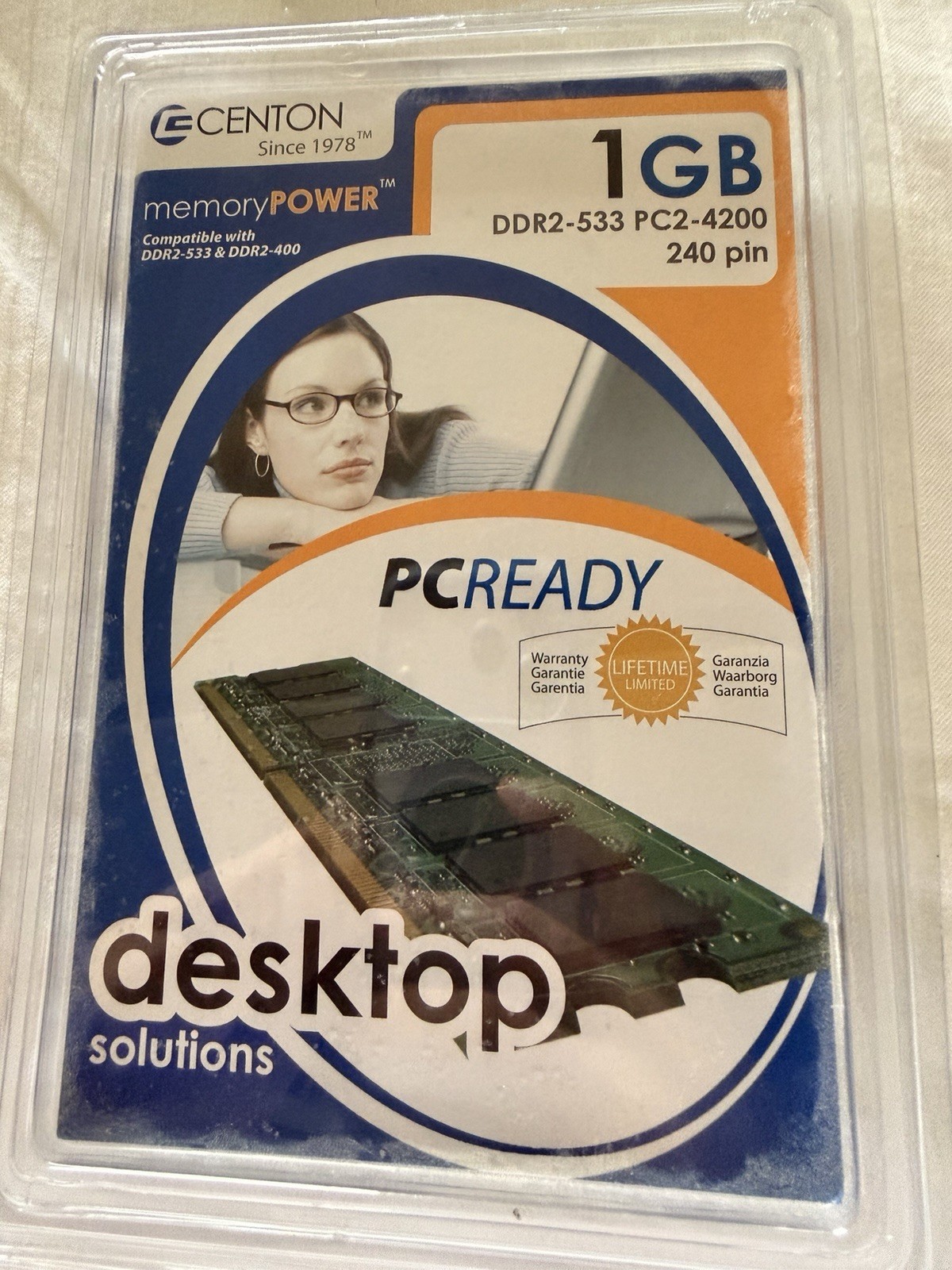 Desktop 1GB RAM DDR2-533 PC2-4200 240 Pin Centon Electronics Vintage
