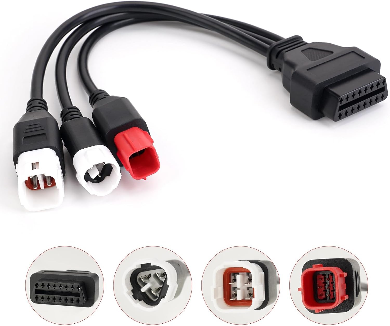 12.99inch 3 Pin 4 Pin 6 Pin OBD2 Adapter for Yamaha KTM Honda