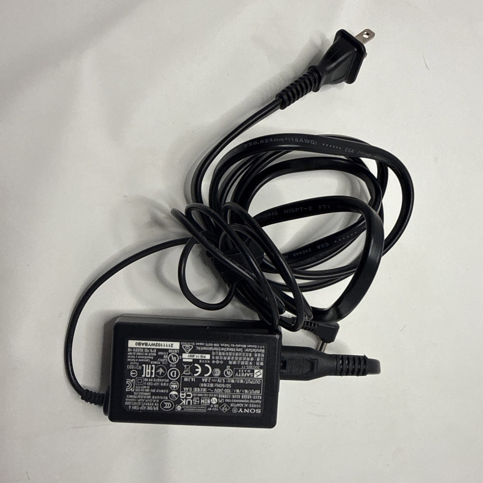 Genuine Sony AC Adapter (ADP-15WH) For PS5 Dual Sense Charging Dock - USED
