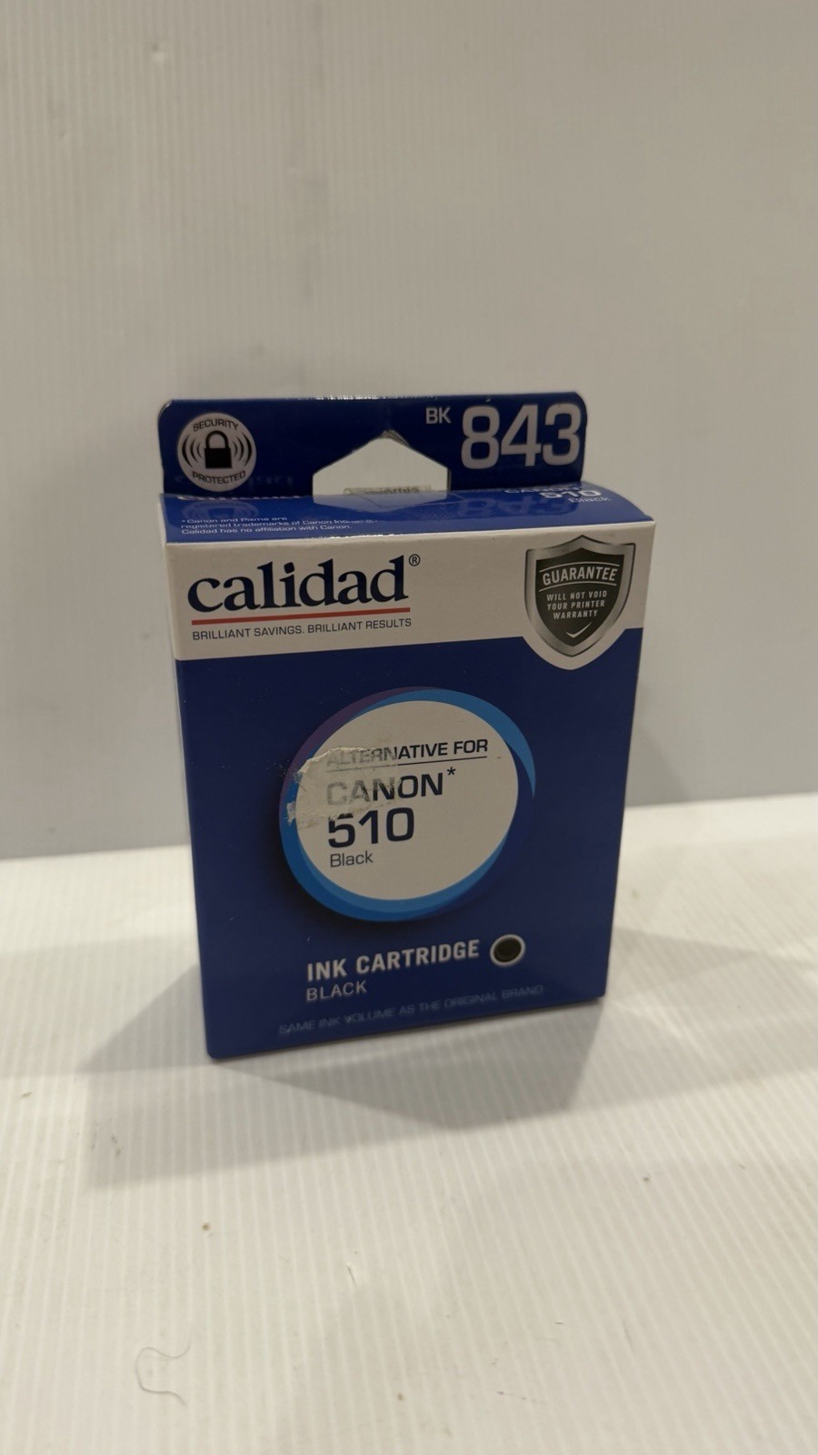 Calidad 843 Black Ink Cartridge Compatible Canon PG-510 New Sealed
