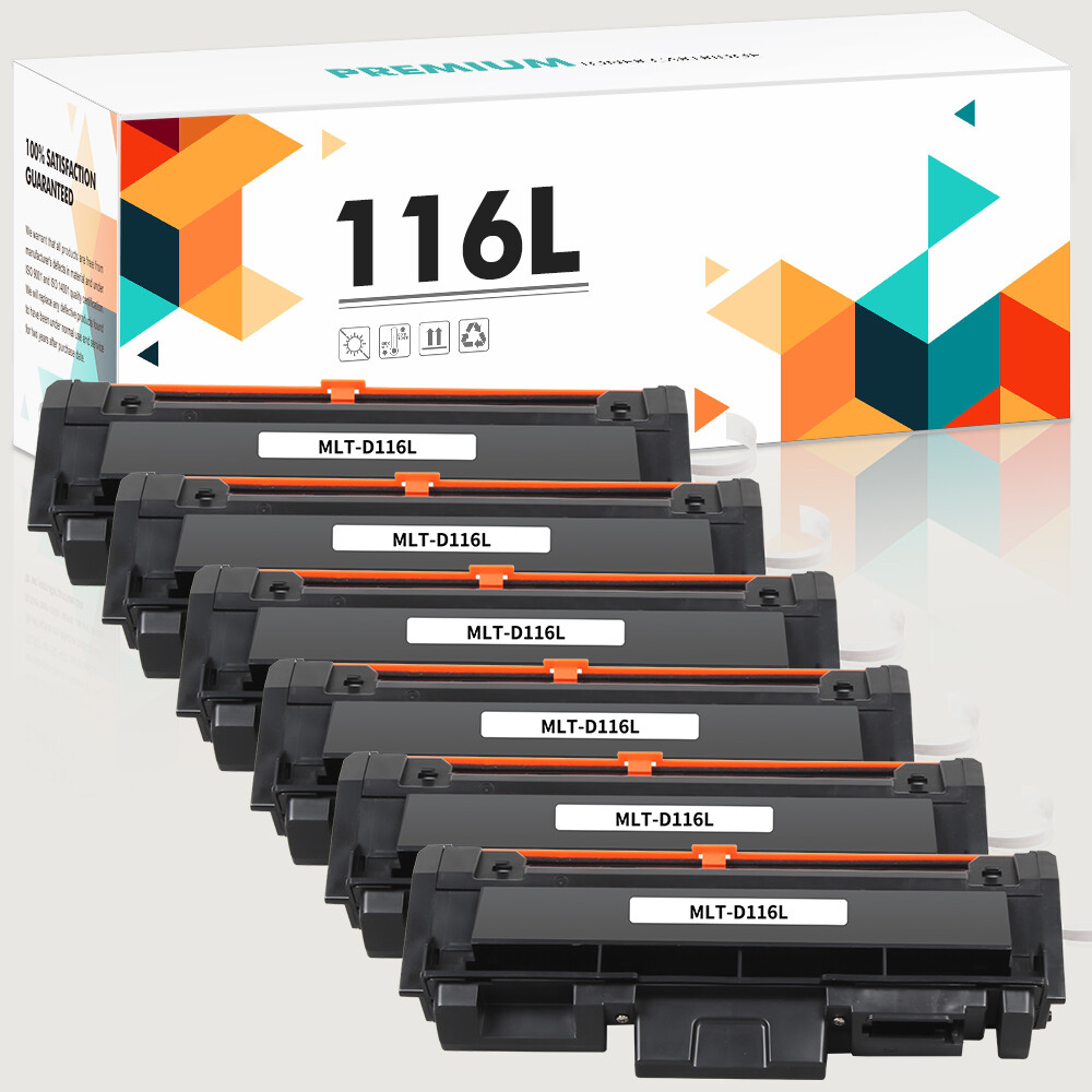 6 Pack MLT-D116L Toner Cartridge Fits For SAMSUNG SL-M2626 M2675 M2675FN M2825ND