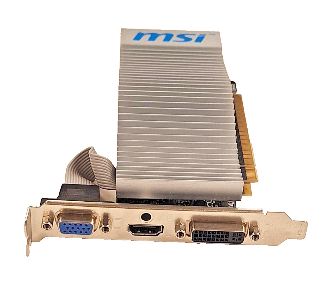 MSI N210-1GD3H/LP  NVIDIA GeForce 210 1GB 64-bit DDR3 VGA DVI-I HDMI Fanless