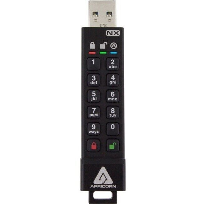 Apricorn 120gb 256-bit AES XTS Hardware Encrypted Secure USB 3.0 Memory Key