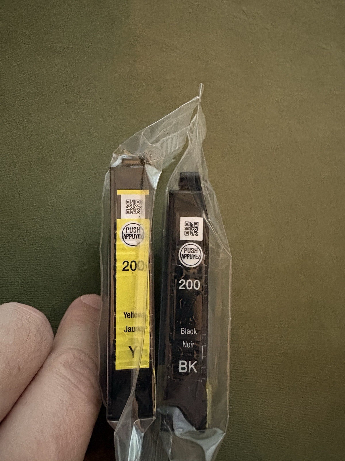 2 Pack OEM Epson 200 Black Yellow Ink Cartridge New