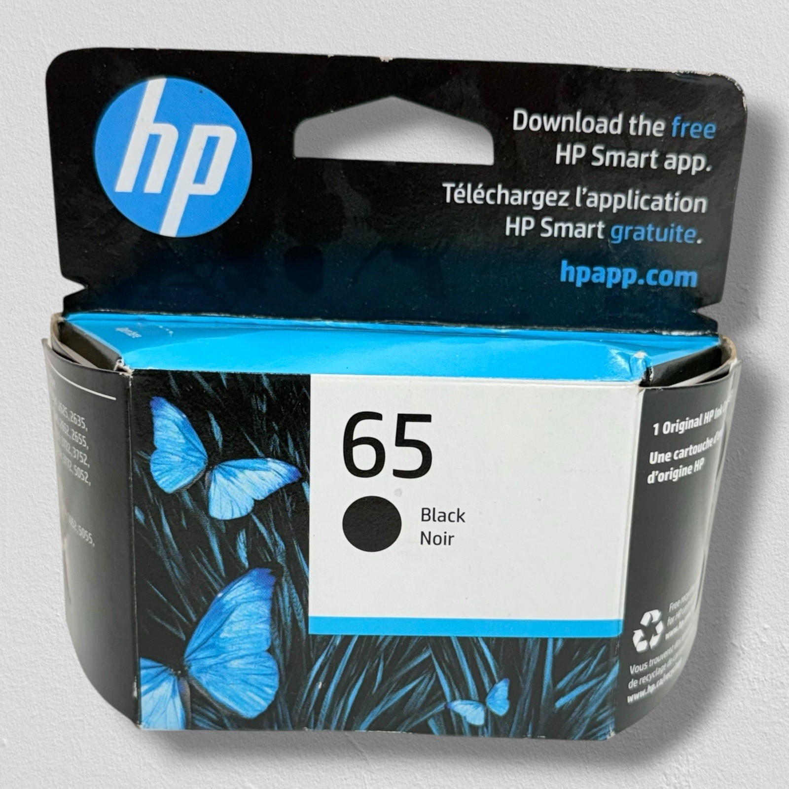 Black HP #65 - 1 pack Black Ink Cartridges New Genuine - Factory Sealed Jul 2026