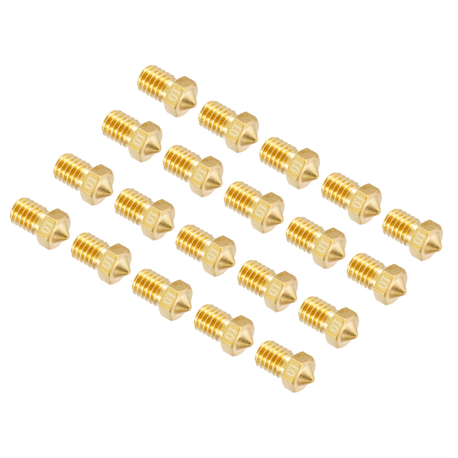 0.1mm Extruder Nozzles Head Brass 3D Printer 1.75mm Extruder Print , 20Pcs