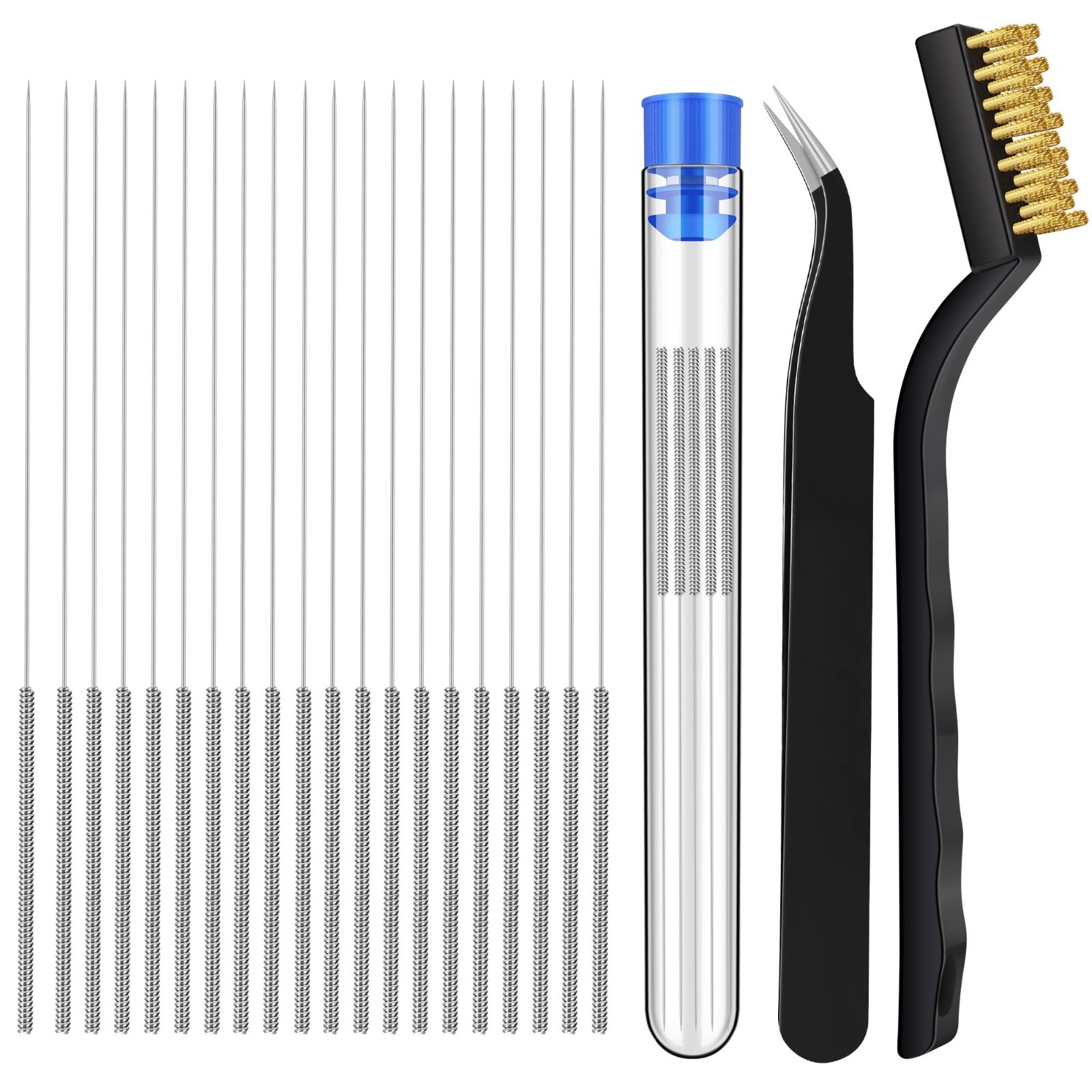 22Pcs 3D Printer Nozzle Cleaning Kit Nozzle Cleaner 3D Printer with 1.5mm Clog