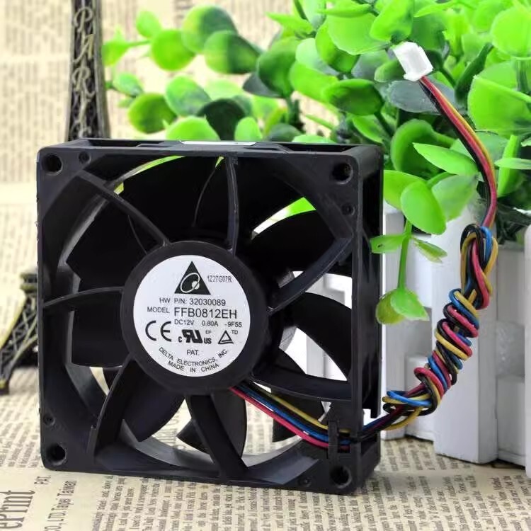 Delta FFB0812EH 8025 DC12V 0.8A 8CM 4-Pin PWM Cooling Fan