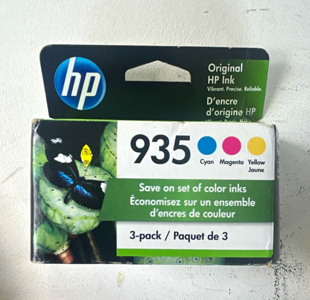 HP 935 Genuine Original Inkjet Ink Cartridges 3-Pack Cyan Magenta Yellow