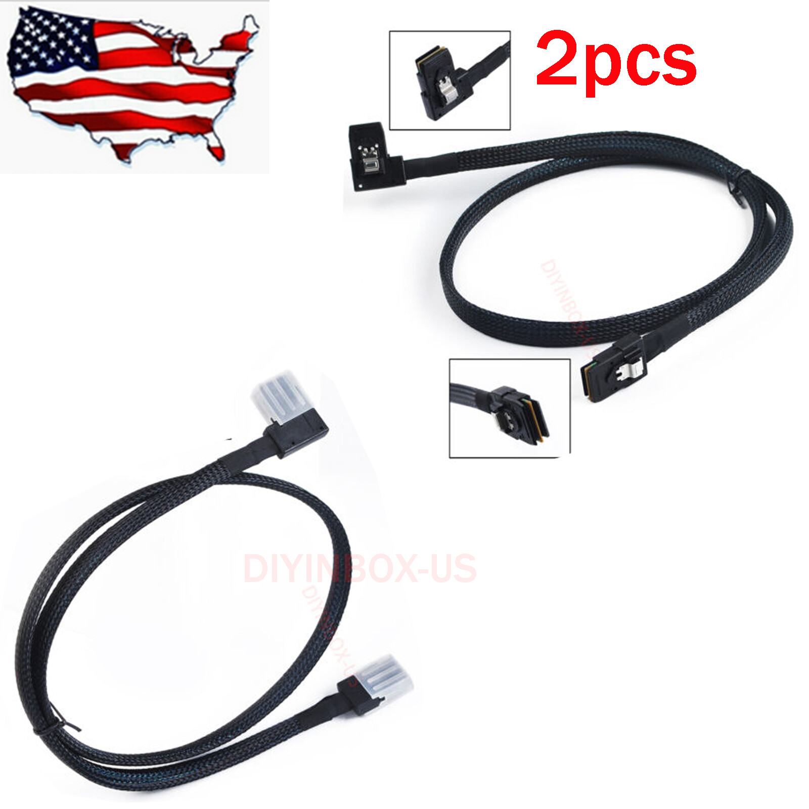 2X New SAS-A SAS-B SATA Cable M246M 0M246M For Dell Poweredge R610 R710 H700
