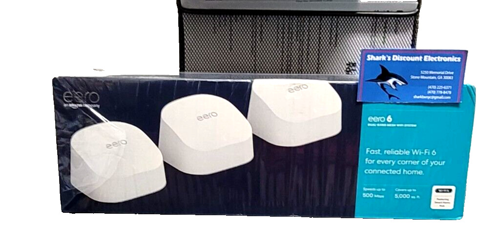 eero 6 4 Port 500Mbps Dual-Band Mesh Wi-Fi 6 System (M110311)NEW FREE/FAST SHIP