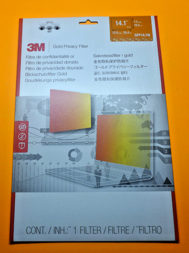 New 3M Gold Privacy Filter for Notebook 14.1 inches GPF14.1W