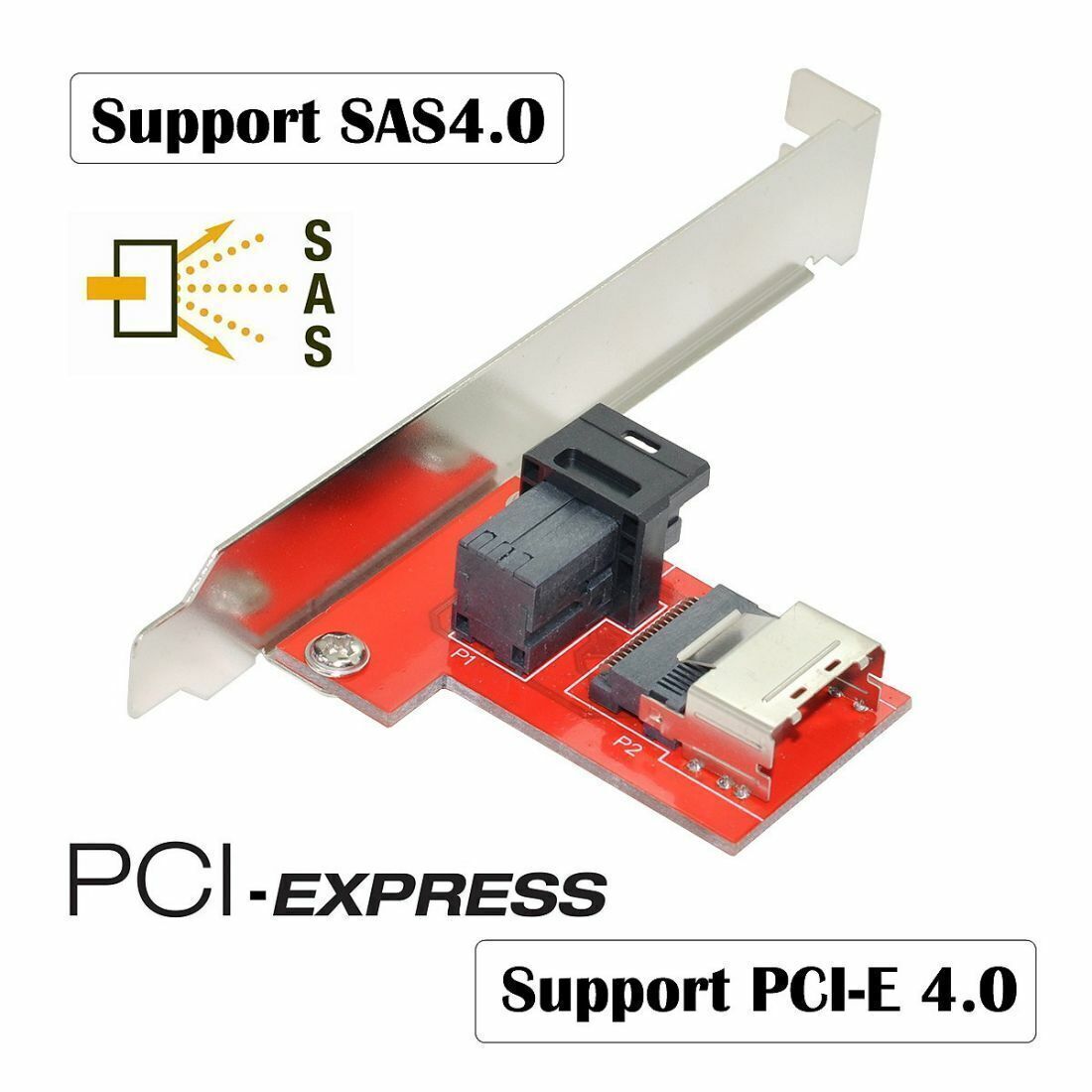 Jimier Mini SAS SFF-8087 PCI-Express 4.0 to SFF-8643 SAS HD PCBA Female Adapter