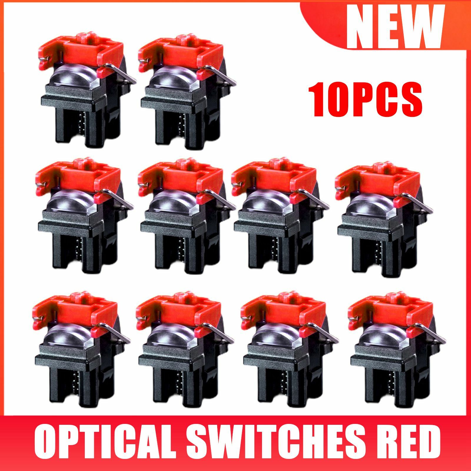 10Pcs Red Optical Switches Kit For Razer Clicky Keyboard Accessories