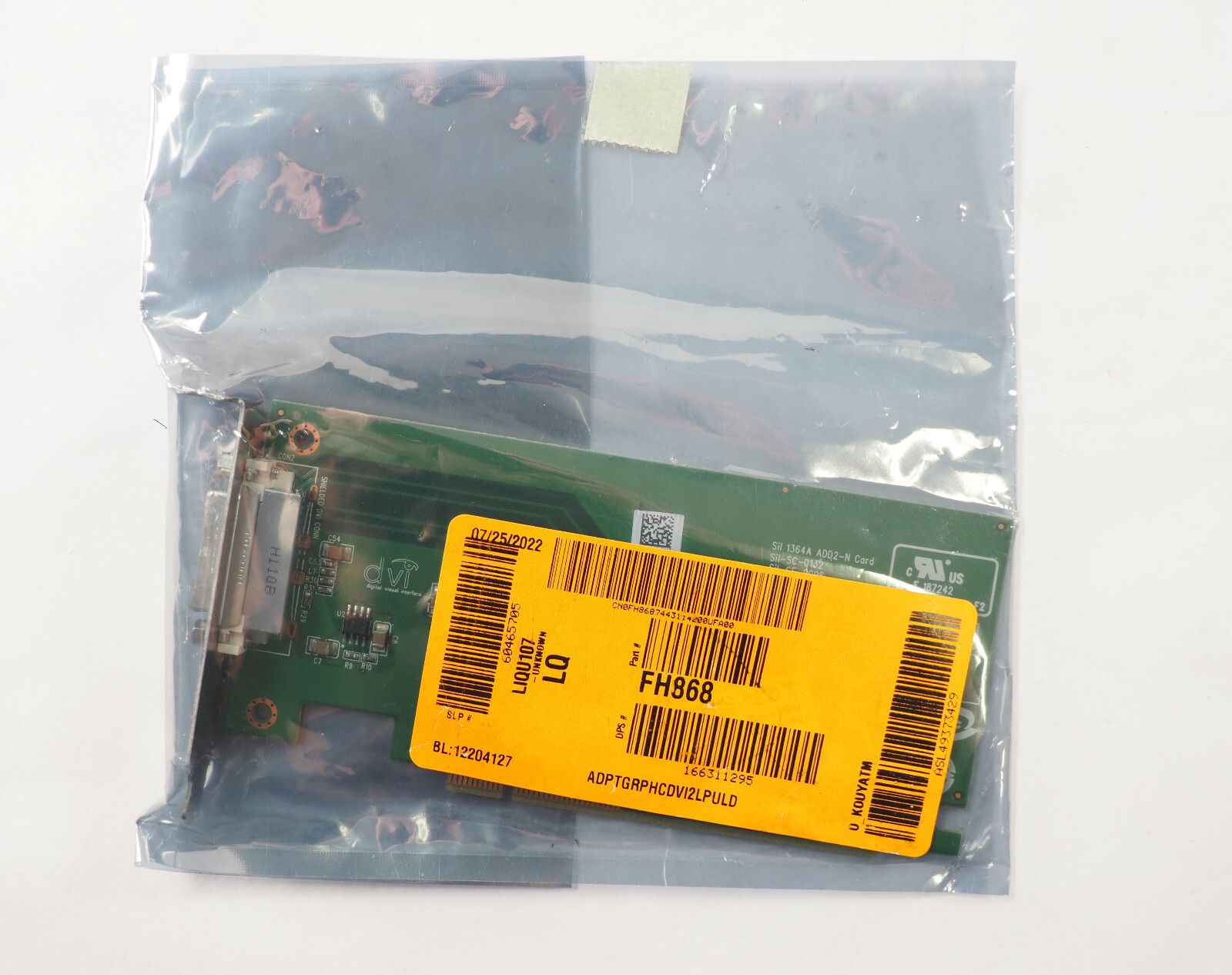 Dell 1364A ADD2-N PCI-E FH868 Video Card. Refurbished