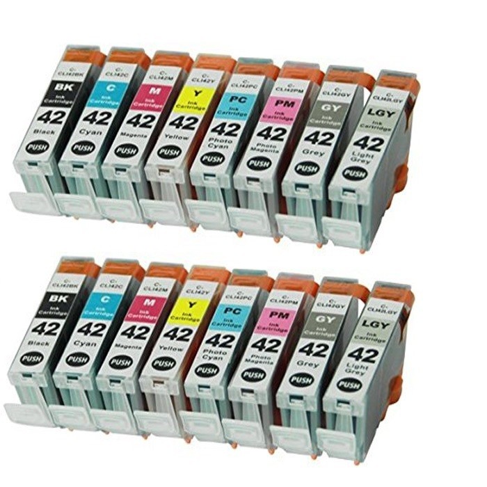 16PK CLI-42 Ink Tank Set + LED chip for Canon Pixma Pro-100 Professional Printer