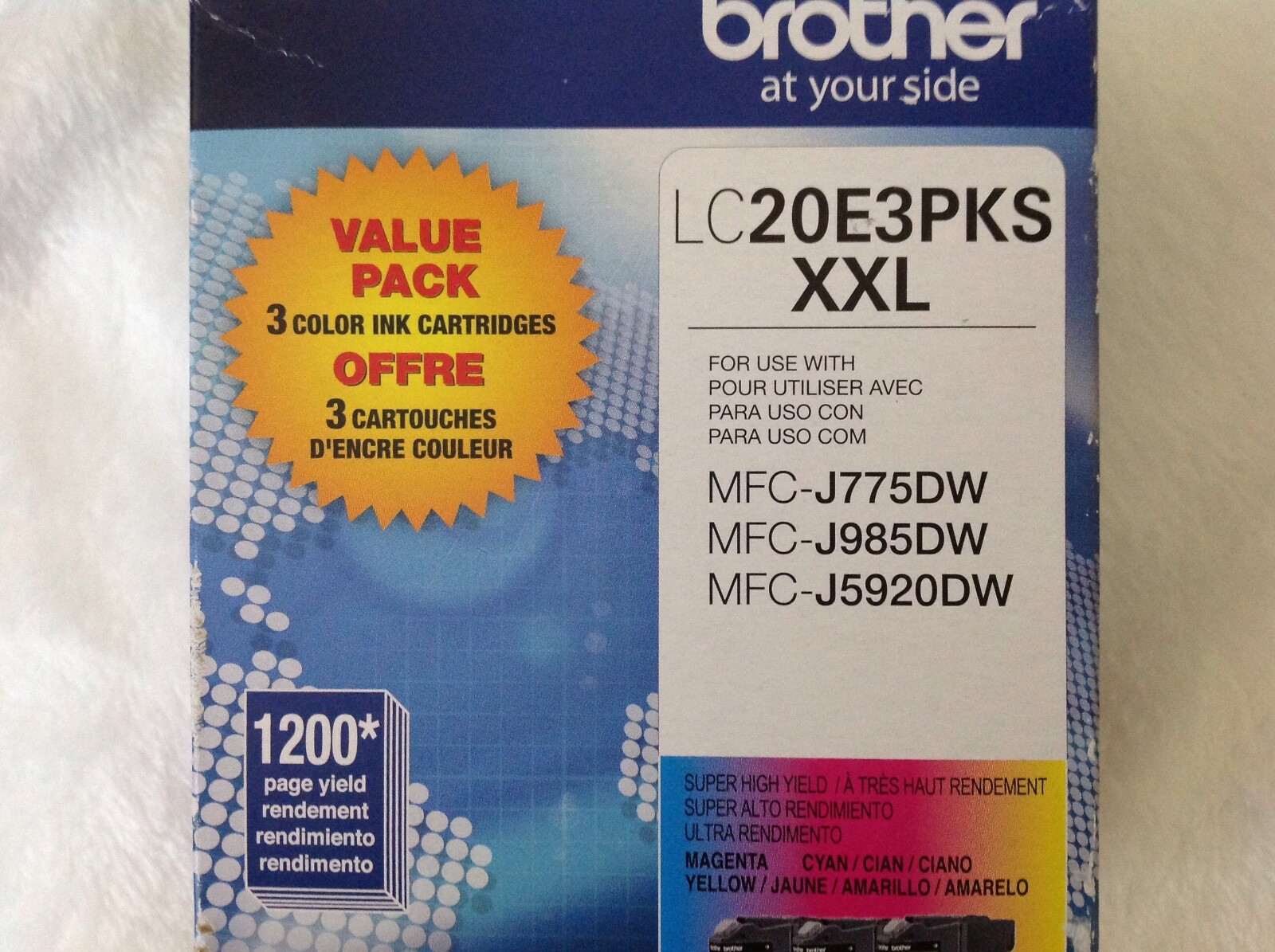Genuine Brother LC1033PKS Ink Cartridge - Value Pack expires 9/2023 Y /M/ C