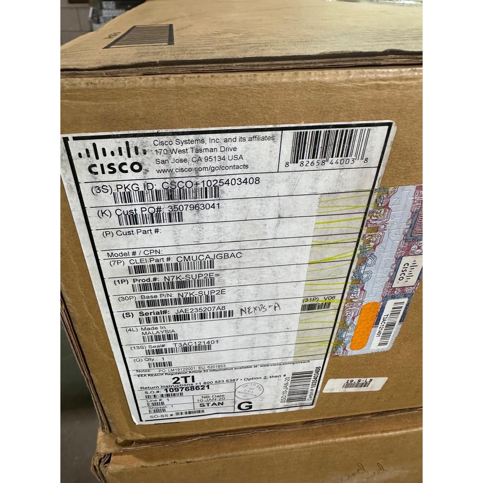 Cisco N7K-SUP2E Nexus 7000 Supervisor2 Enhanced Module N7K-SUP2E / NEW FACT SEAL