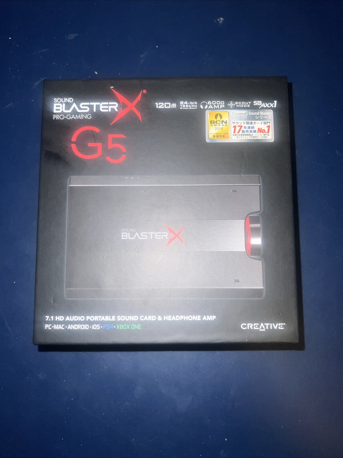 Creative 70SB170000000 Sound BlasterX G5 Card NEW