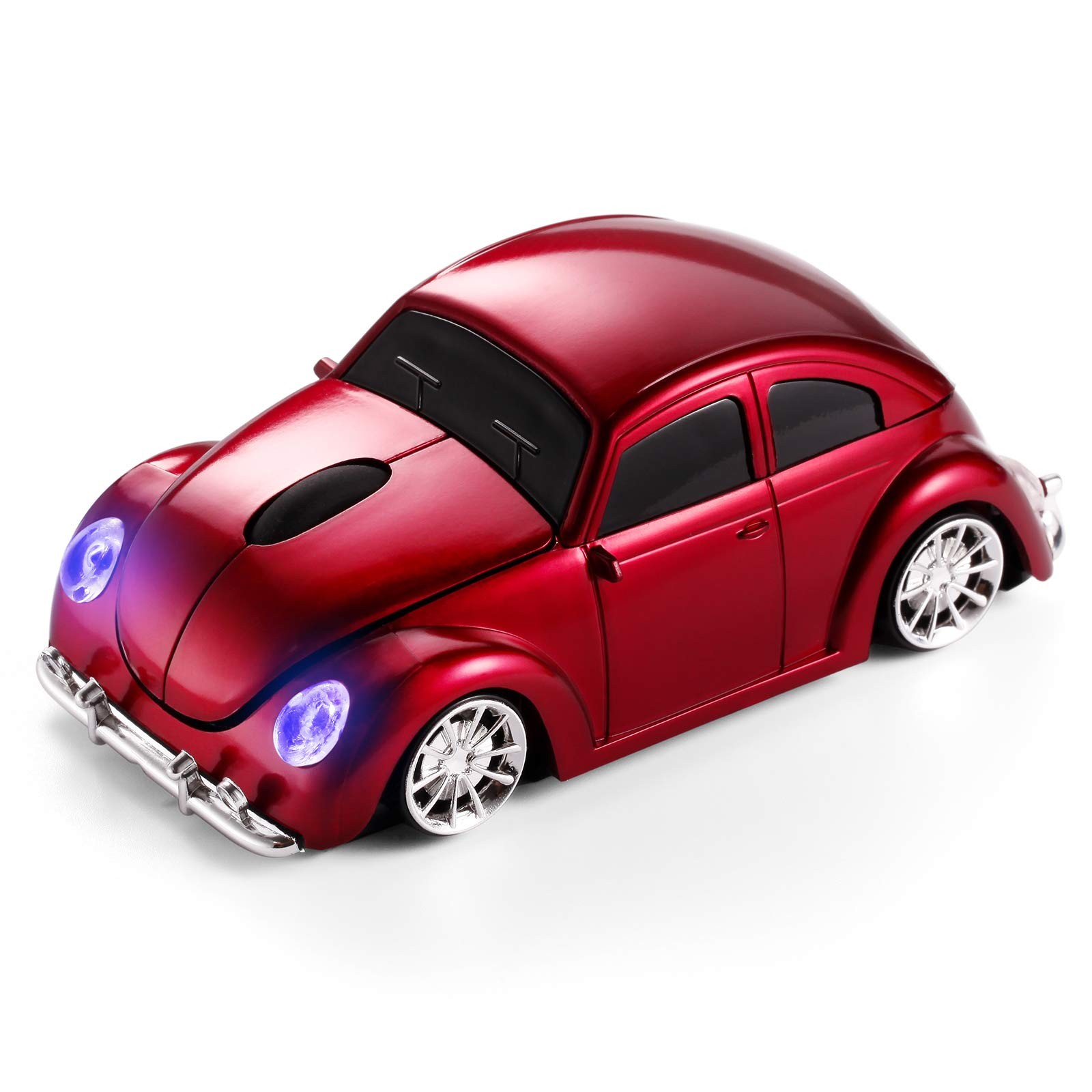 Classic Car Shaped Mouse LED Headlights 1600 DPI 2.4GHz Wireless Blue