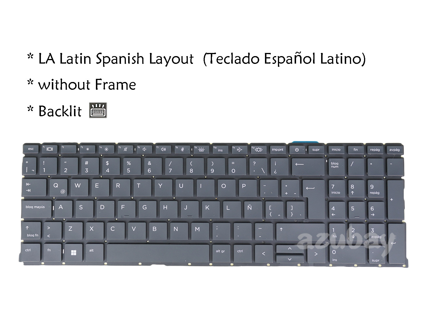 Teclado Español LA For Laptop HP ZBook Power 15.6' - 15 G7, 15 G8, 15 G9 Backlit
