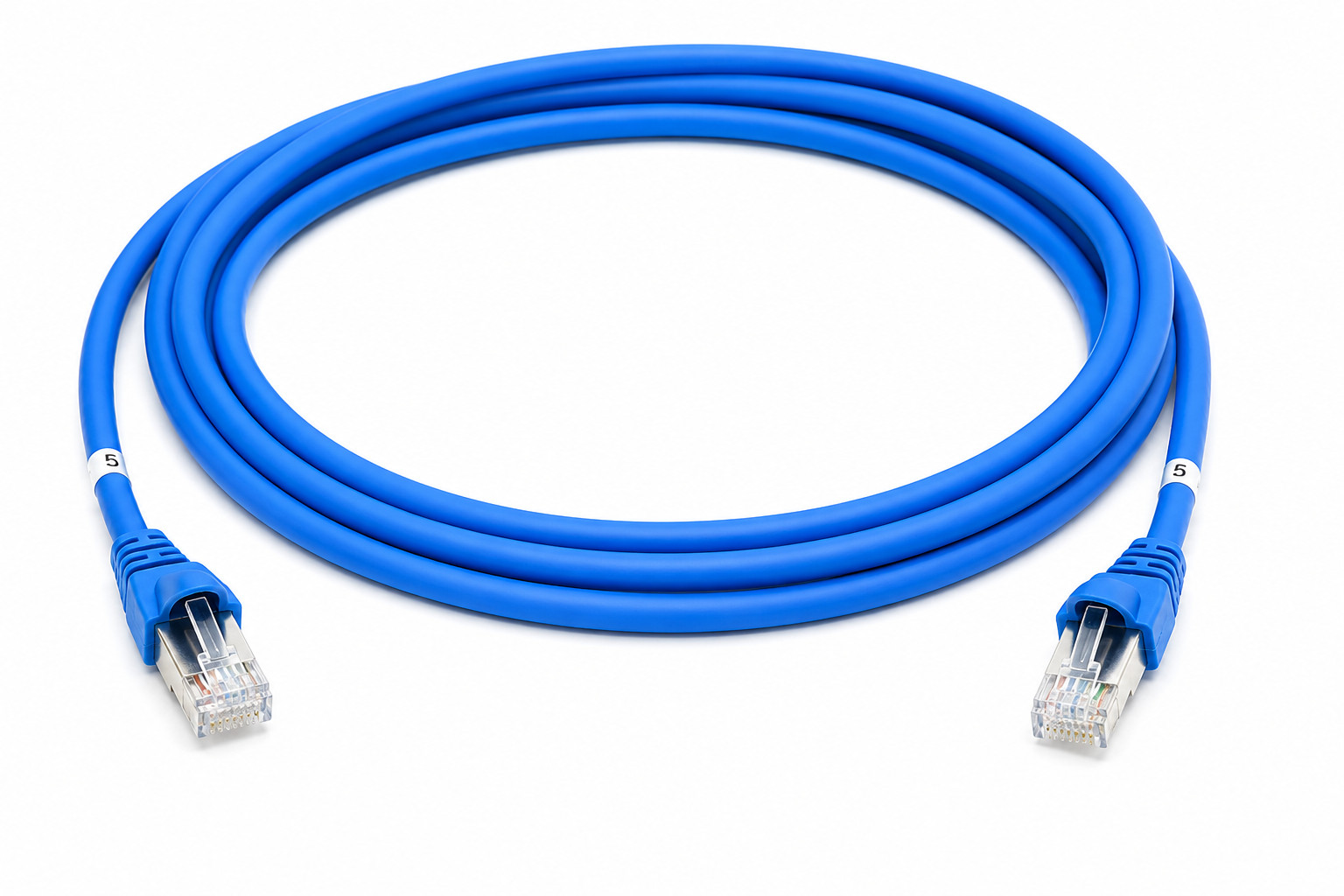 Telegärtner 100008642 Cat6A RJ45 S/FTP LSZH Test Cable Channel Adaptor 5m Blue