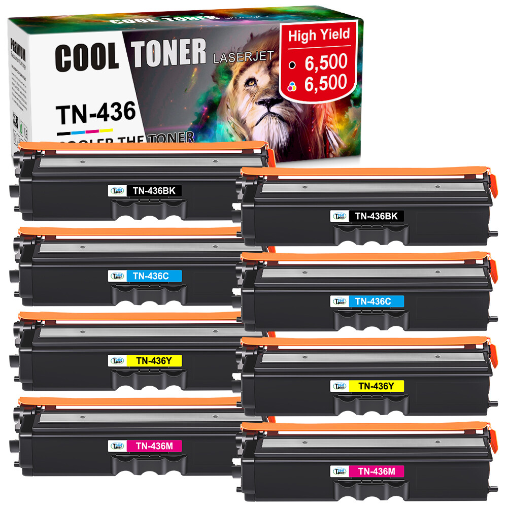 8 Color Toner Compatible for Brother TN436 HL-L8360CDW MFC-L8900CDW MFC-L9570CDW