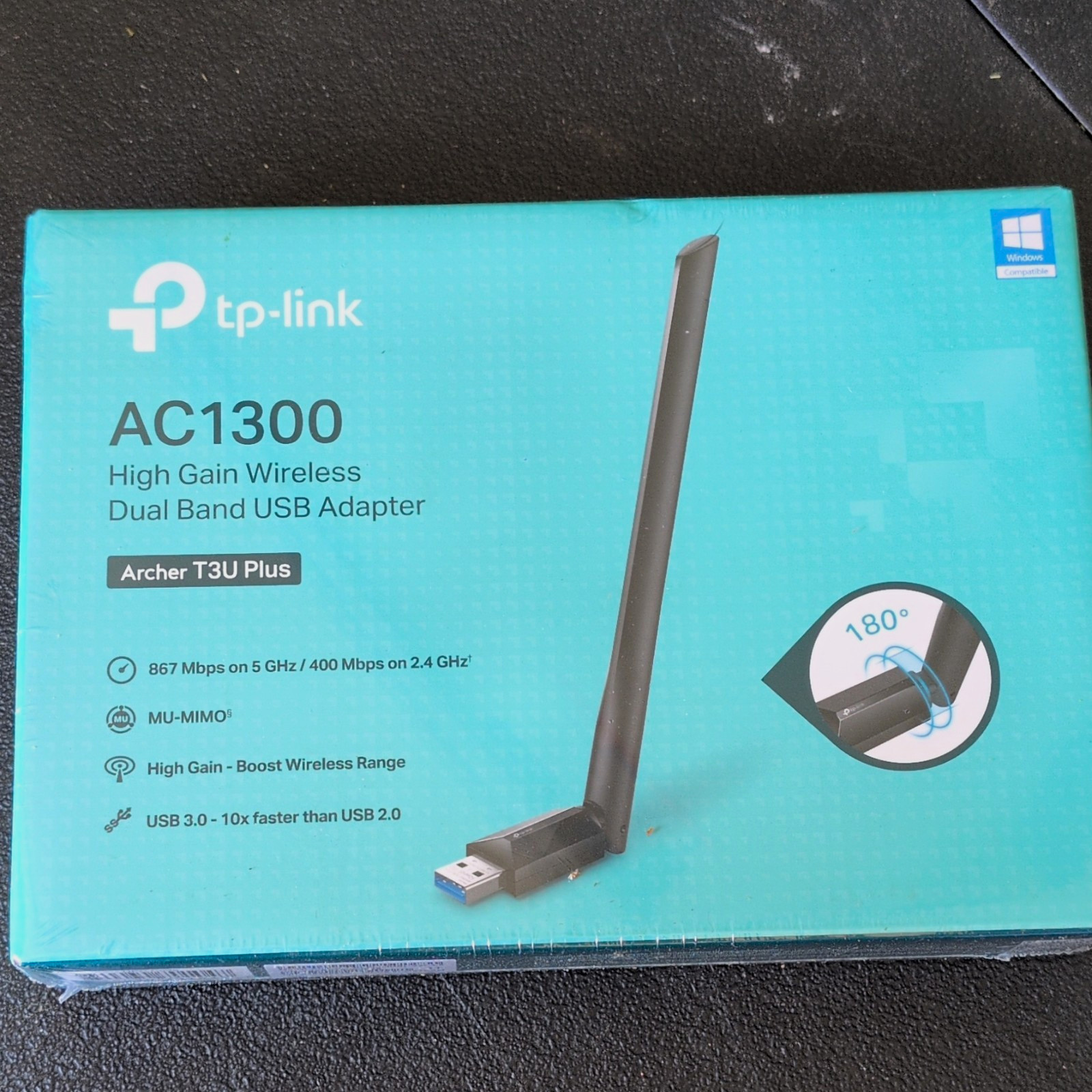 TP-LINK Archer T3U Plus AC1300 Dual-Band MU-MIMO USB 3.0 Wi-Fi Adapter