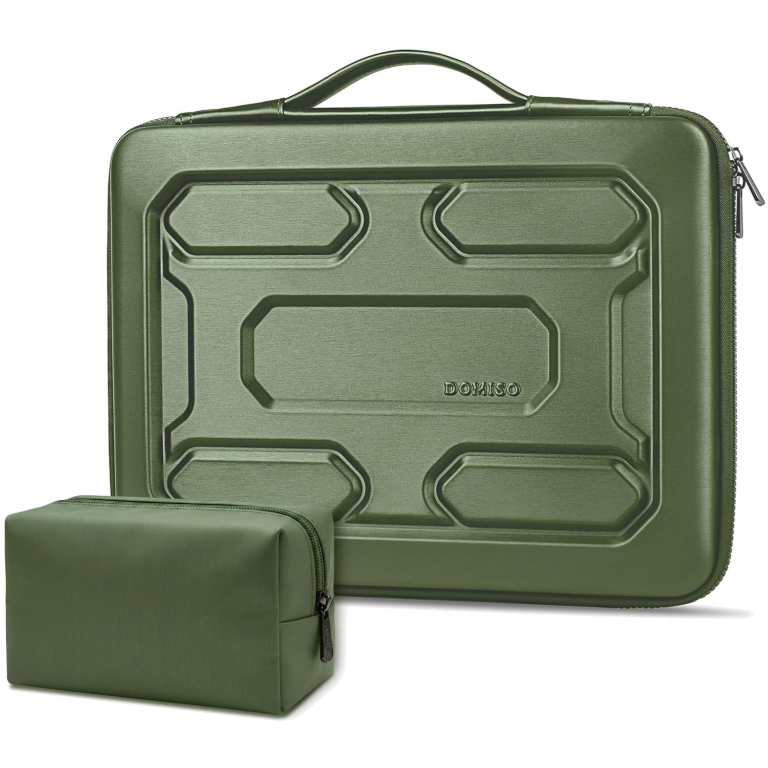 Stylish Laptop Hard Shell Sleeve with Accessory Pouch, Green