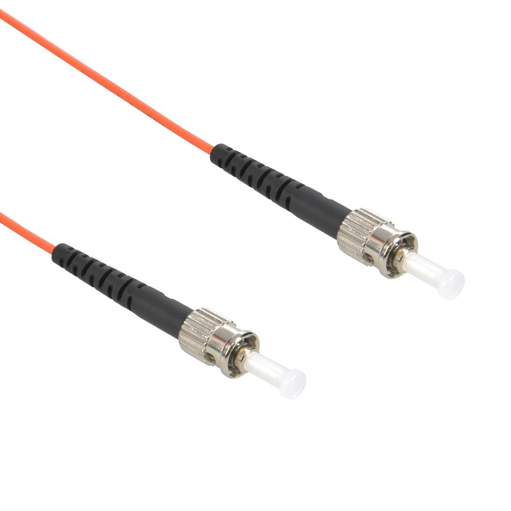 5 Pack of 1m ST/UPC-ST/UPC OM1 Multimode Simplex LSZH 2.0mm Fiber Optic Patch Ca