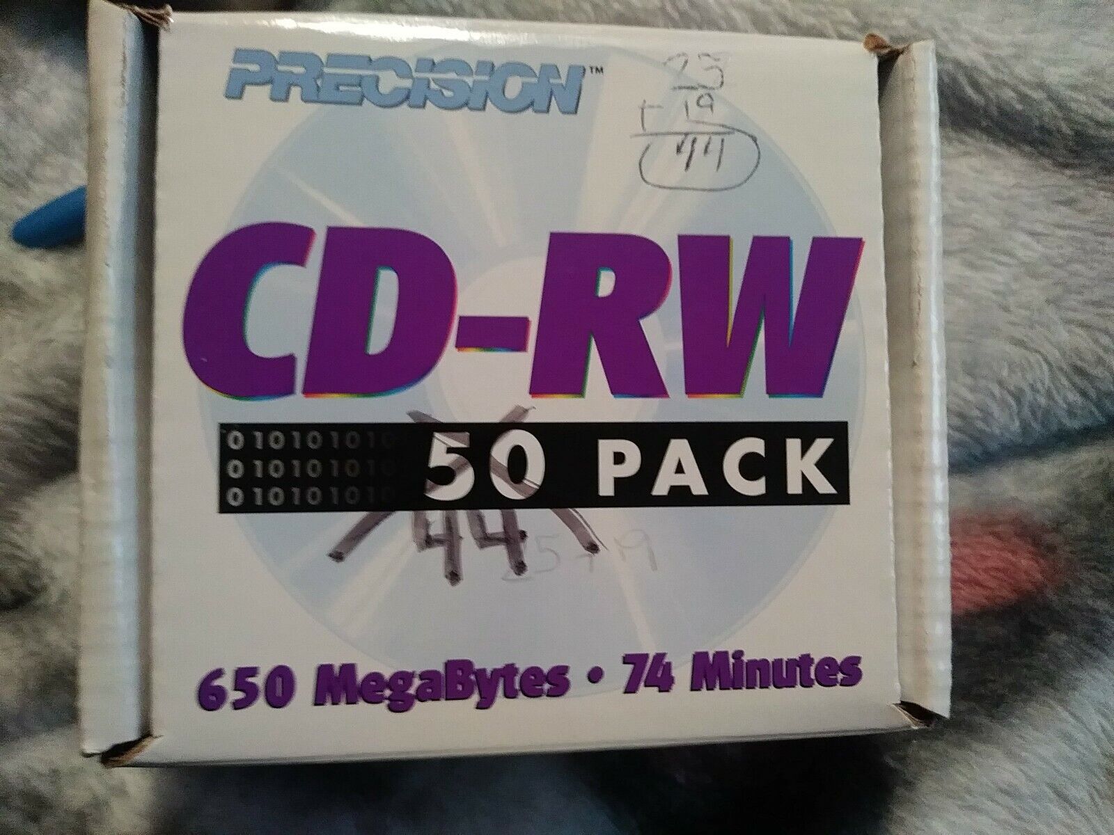 PRECISION (MEMTEK) CD-RW 44 PK 650 MB 74 MINUTES Open box