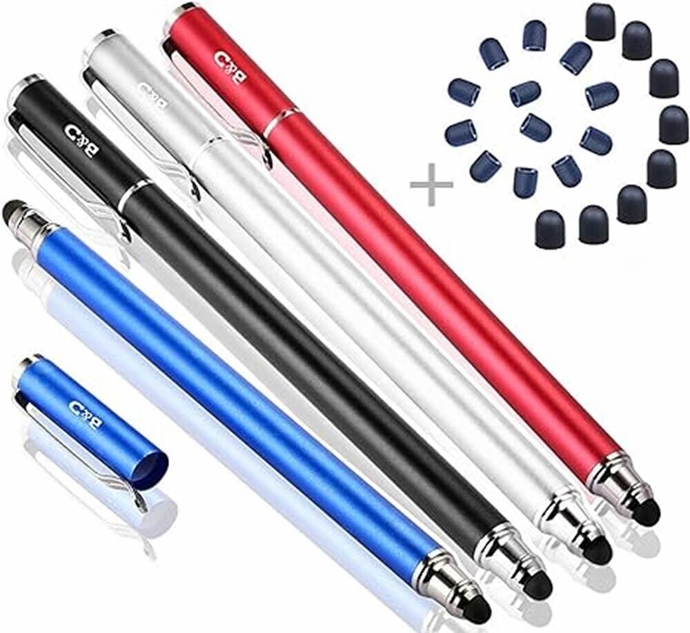 Capacitive Stylus/Styli 2-in-1 Universal Stylus Pens for All Touch Screen Tablet