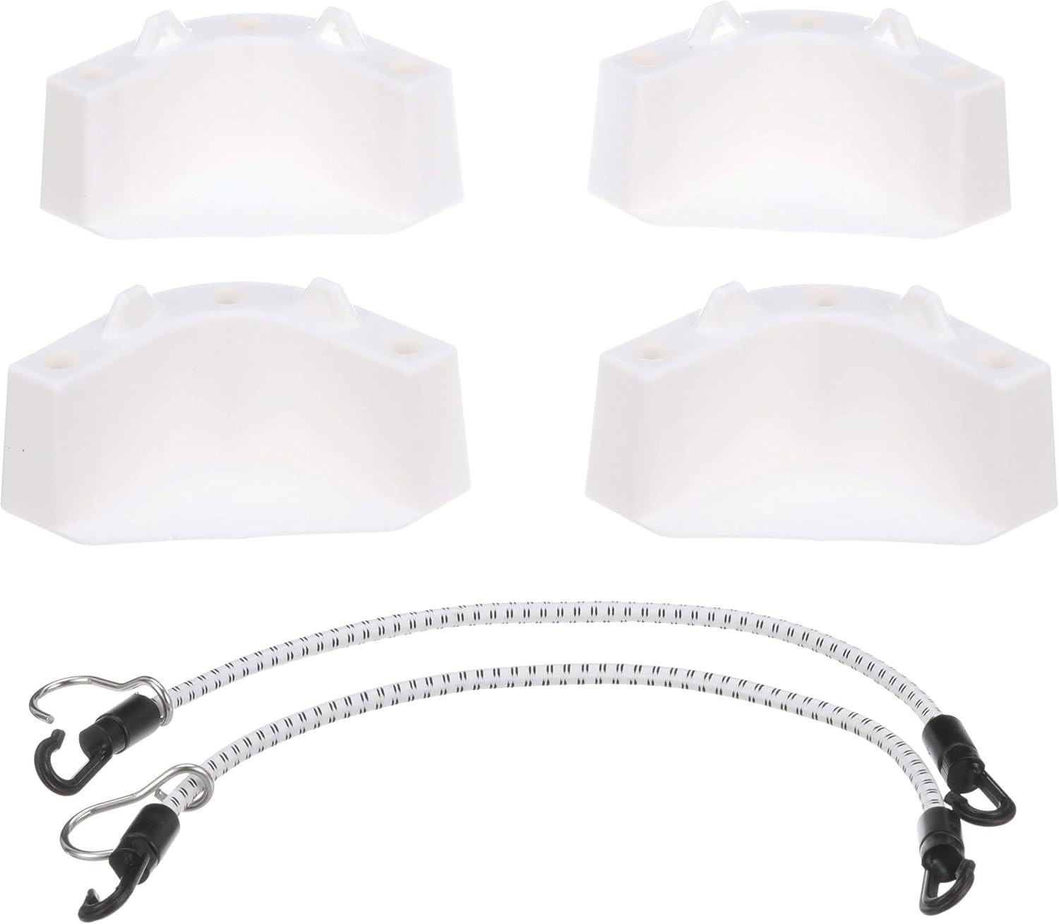 4 Piece Cooler Mounting Solution with Stretch Straps - Durable Marine Accessory