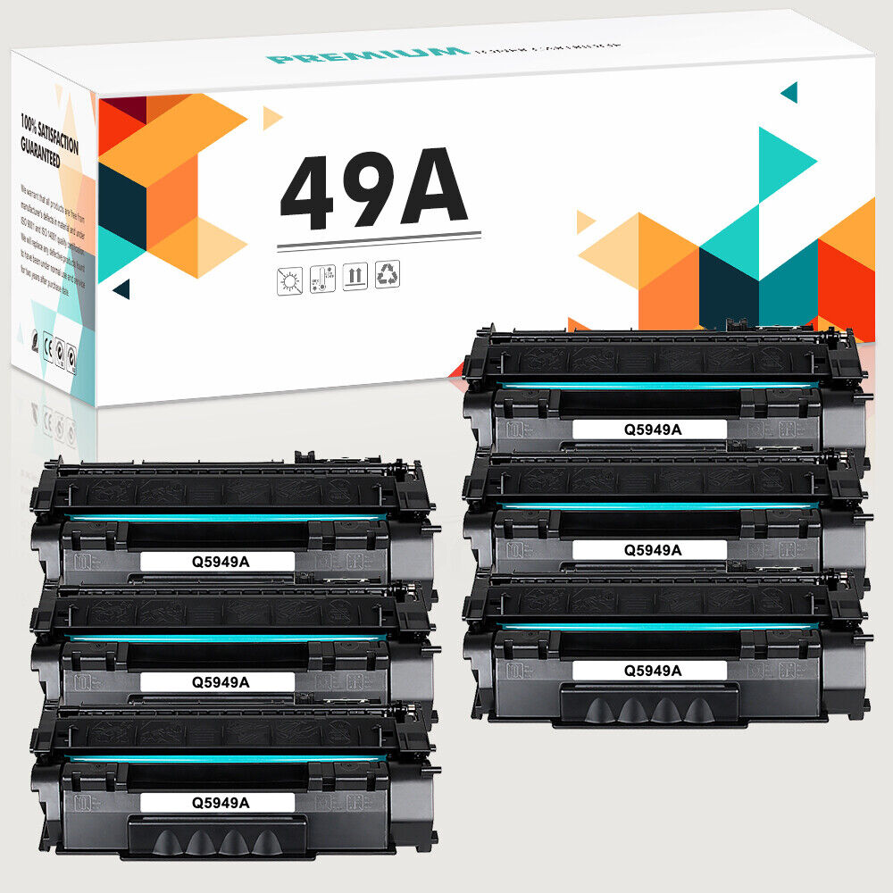 6PK High Yield Toner Compatible With HP Q5949A 49A LaserJet 1160 1320 3392 3390