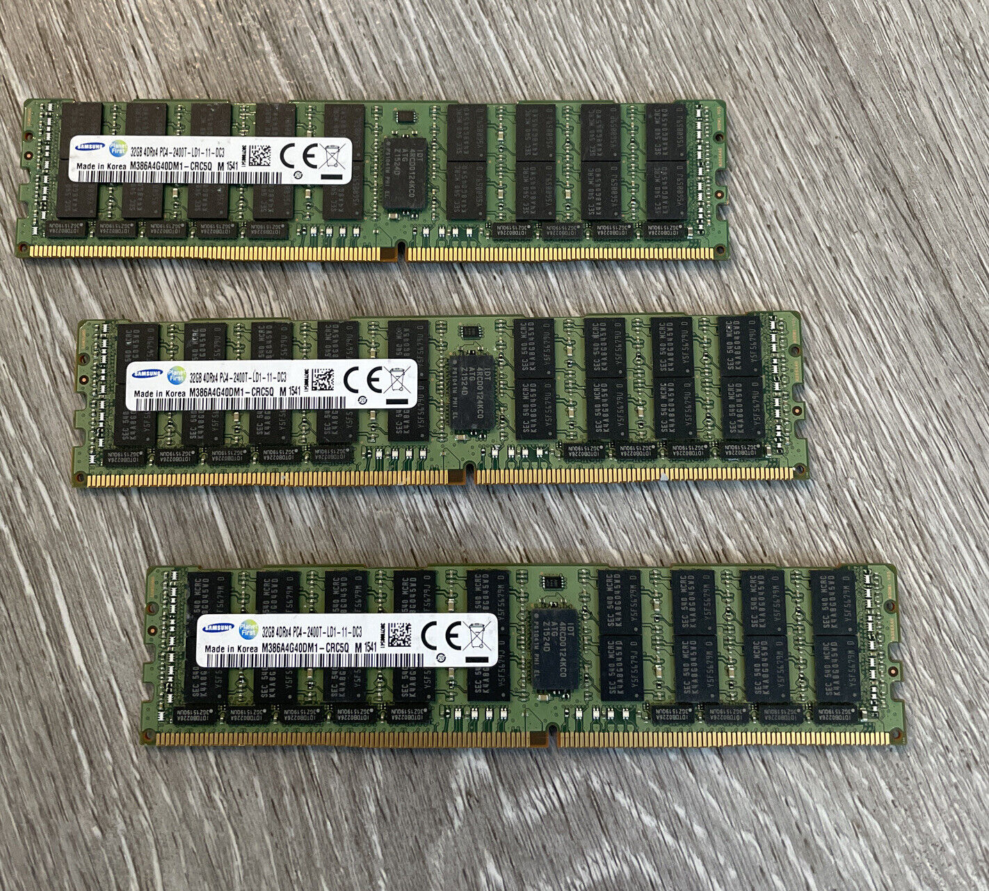 3 each--Samsung M386A4G40DM1-CRC5Q 32GB 4DRX4 PC4-2400T SERVER MEMORY #02