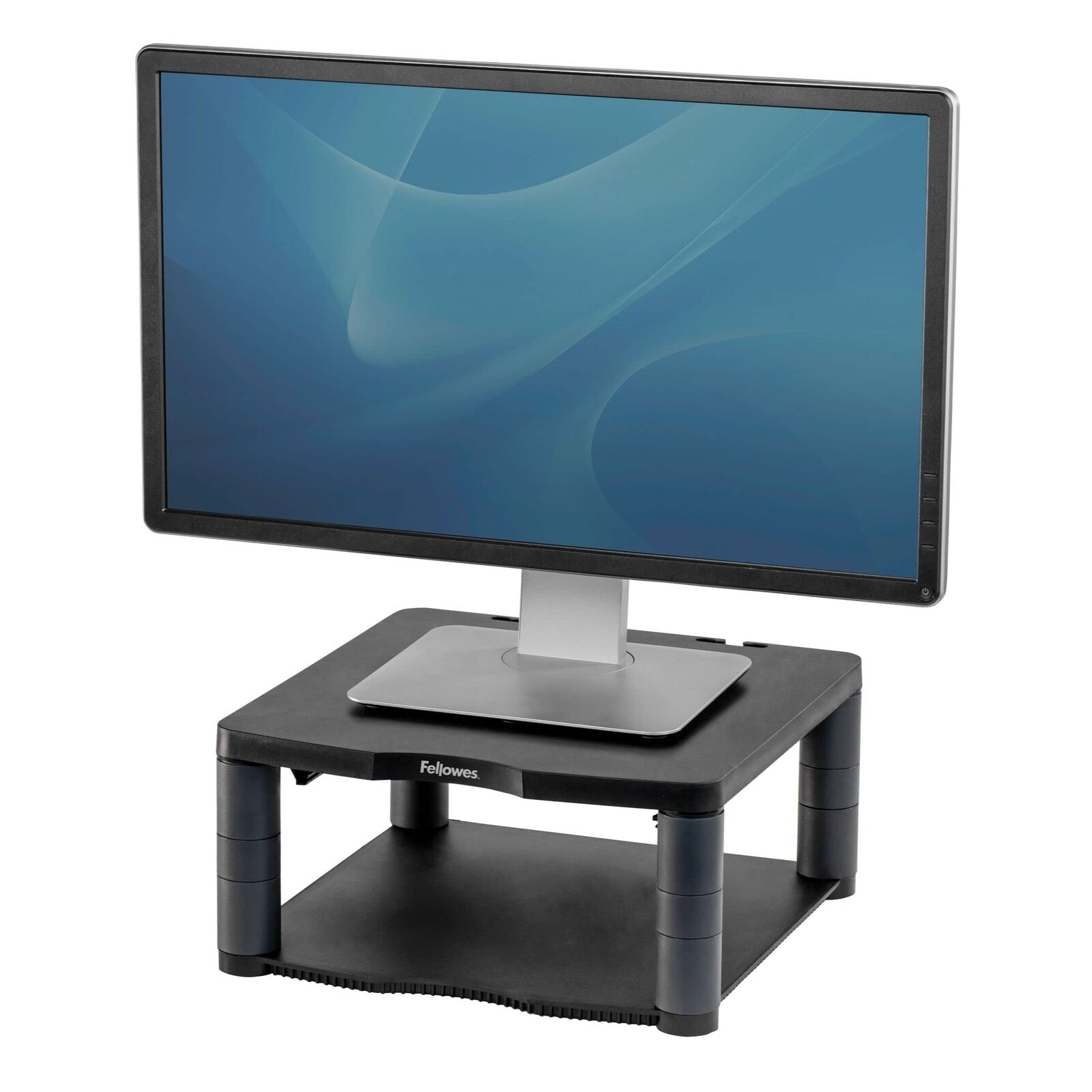 Fellowes Premium Height Adjustable Monitor Stand , Black Premium Black