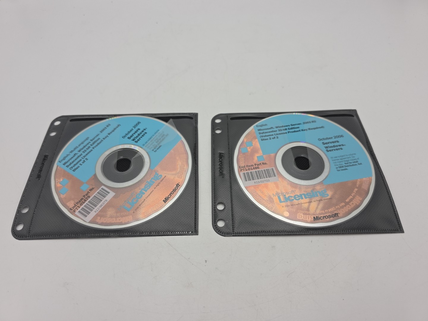 MICROSOFT LICENSING 2006 October Servers Windows 2003 R2 DATACENTER PART 1 E 2