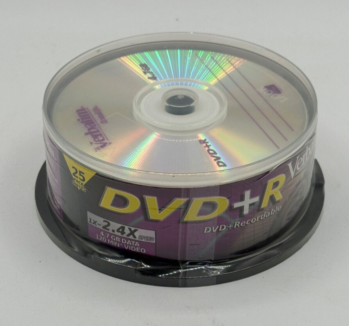 New Sealed Verbatim Data Life DVD+R Recordable Blank Disks 25 120min New Sealed